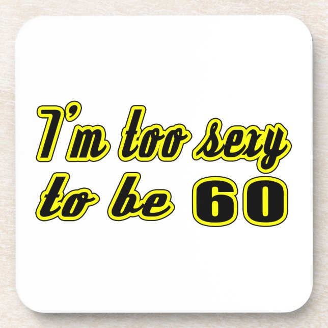 60 birthday designs coaster (Front)
