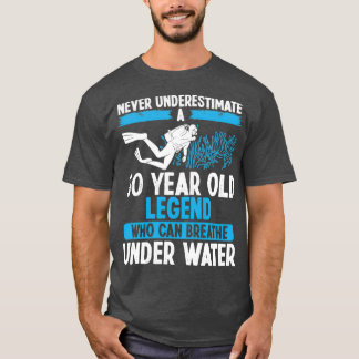 60 Birthday Scuba Diving Breathe 60 Years Old T-Shirt