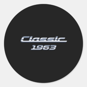 60 Car 1963 60Th Classic Round Sticker