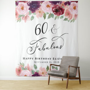 60 Fabulous Floral Watercolor Birthday Party Tapes Tapestry