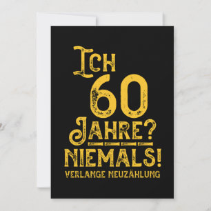 60 Geburtstag 60 Jahre Alt Baujahr Jahrgang 1960 G Invitation