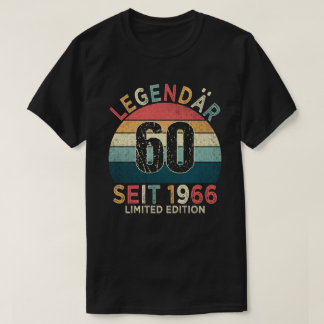 60. Geburtstag Legendär Seit 1966 Jahrgang T-Shirt