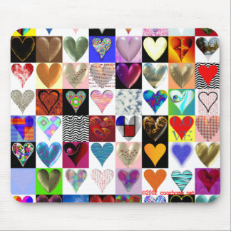 60 Hearts on a Mousepad