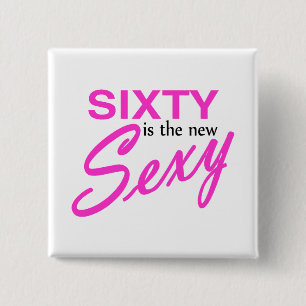 60 Is The New 15 Cm Square Badge