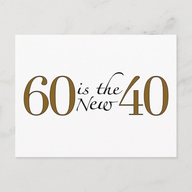 60 Is The New 40 Postcard (Front)