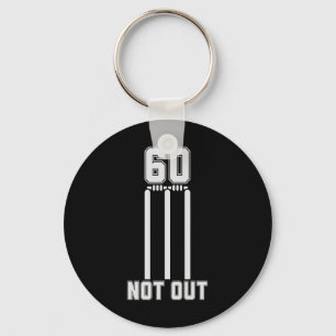 60 Not Out Cricket Jersey 60 Runs Cricket 60th Bir Key Ring