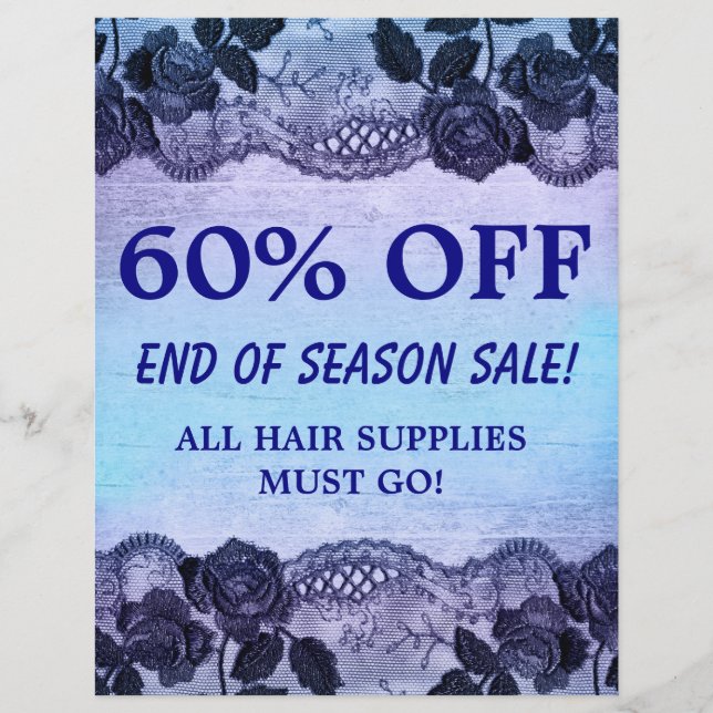 60 OFF Sale Flyer HAIR SALON DiVine Hydrangea (Front)