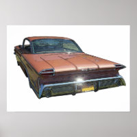 60 Oldsmobile Rear View Poster