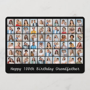 60 Photo Collage Add Any Age & Name Birthday Card