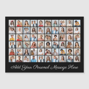 60 Photo Collage Add Your Greeting Magnetic Card