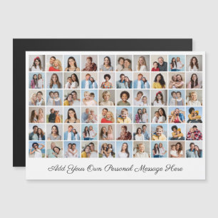 60 Photo Collage Add Your Greeting Magnetic Card