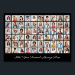 60 Photo Collage Add Your Own Greeting Poster<br><div class="desc">Create your own 60 Photo Collage for Christmas, Birthdays, Weddings, Anniversaries, Graduations, Father's Day, Mother's Day or any other Special Occasion, with our easy-to-use design tool. Add your favorite photos of friends, family, vacations, hobbies and pets and you'll have a stunning, one-of-a-kind photo collage, perfect for home decoration, gift giving...</div>