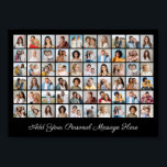 60 Photo Collage Add Your Own Greeting Poster<br><div class="desc">Create Your Own Simple,  Custom 60 Photo Collage. Add Your Own Photos,  Background Color Can Be Changed and Make It Your Own. Make a Personalized Photo Collage for Special Occasions,  Christmas,  Holidays,  Memorials,  Baby Showers,  Weddings,  Birthdays,  Birth Announcements,  Pets,  Graduation and Anniversaries.</div>