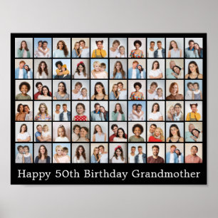 60 Photo Collage Add Your Own Greeting Poster