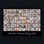 60 Photo Collage Add Your Own Greeting Poster<br><div class="desc">Create Your Own Simple,  Custom 60 Photo Collage. Add Your Own Photos,  Background Color Can Be Changed and Make It Your Own. Make a Personalized Photo Collage for Special Occasions,  Christmas,  Holidays,  Memorials,  Baby Showers,  Weddings,  Birthdays,  Birth Announcements,  Pets,  Graduation and Anniversaries.</div>