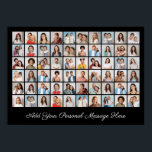 60 Photo Collage Add Your Own Greeting Poster<br><div class="desc">Create Your Own Simple,  Custom 60 Photo Collage. Add Your Own Photos,  Background Color Can Be Changed and Make It Your Own. Make a Personalized Photo Collage for Special Occasions,  Christmas,  Holidays,  Memorials,  Baby Showers,  Weddings,  Birthdays,  Birth Announcements,  Pets,  Graduation and Anniversaries.</div>