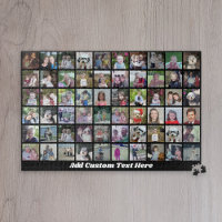 60 Photo Collage Grid - Script Text - black