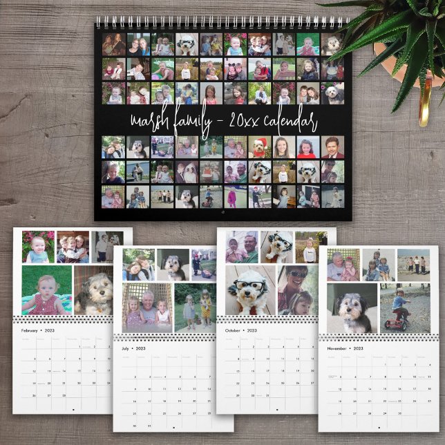 60 Photo - Custom Modern Family Template Calendar (Creator Uploaded)
