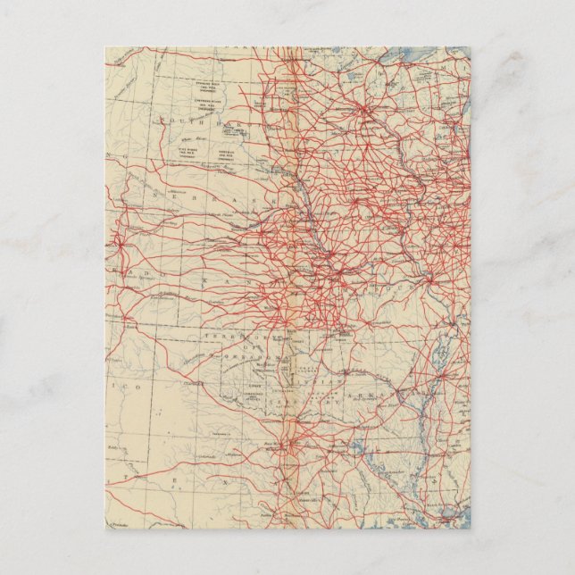 60 Railroad systems 1890 Postcard (Front)