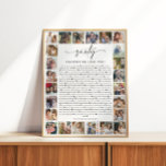 60 Reasons We Love You Photo Collage Keepsake Gift Poster<br><div class="desc">60 Reasons We Love You Photo Collage Poster | Customizable Photo Collage Celebrate a loved one with this heartfelt 60 Reasons We Love You poster—perfect for milestone birthdays, anniversaries, or just to show how much they’re cherished. This elegant and fully customizable design lets you personalize each of the 60 reasons...</div>