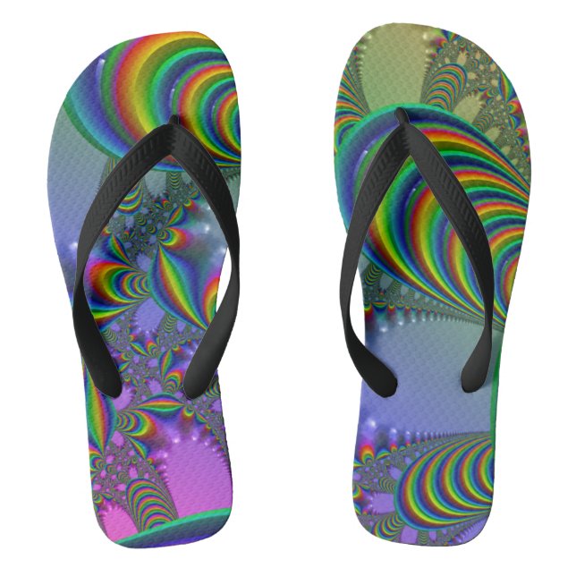 60’s Psychedelic Fractal Thongs (Footbed)