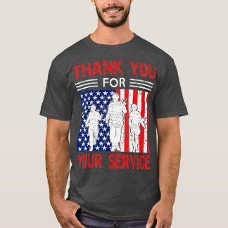 60 Thank you for your services Patriotic Veterans  T-Shirt