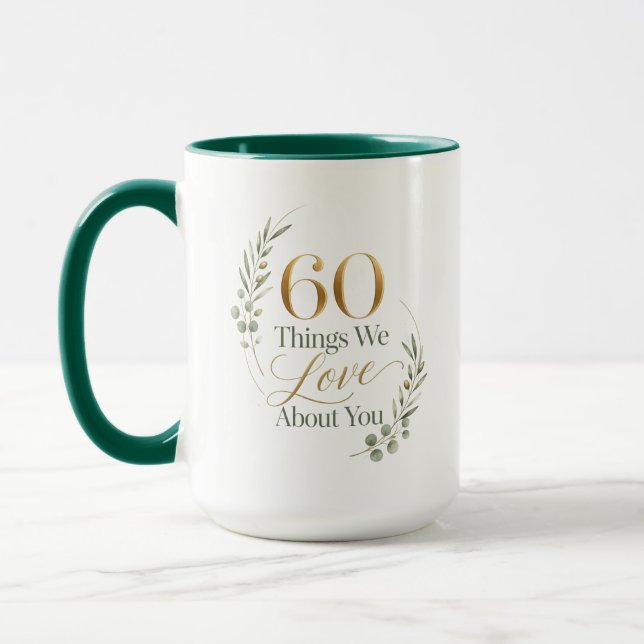 60 Things We Love About Mum Mug (Left)