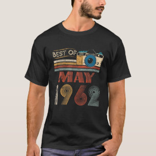 60 Vintage Birthday Gifts 60 Year Old Best Of May T-Shirt