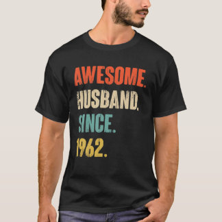 60 Wedding Aniversary Gift Him - Awesome Husband S T-Shirt