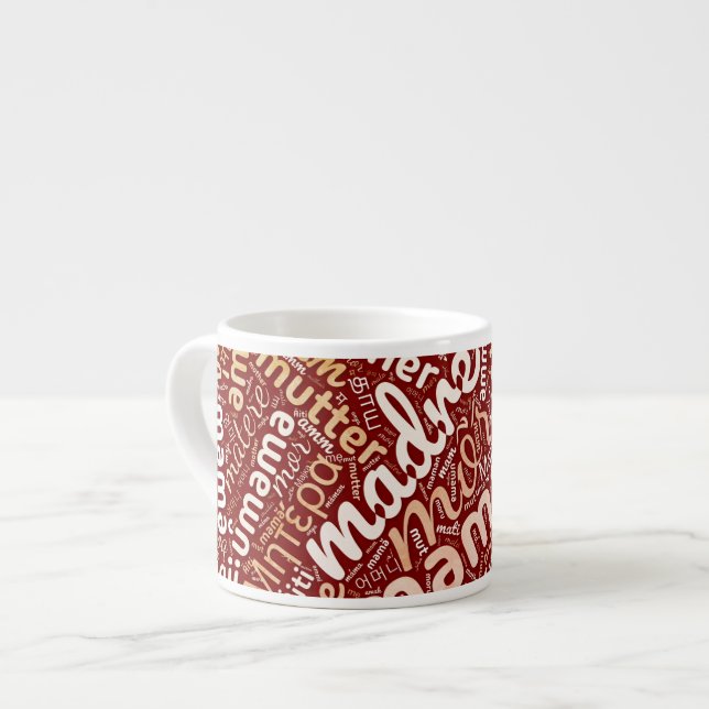 60 Words for 'Mother' in Different Languages Espresso Cup (Front Left)