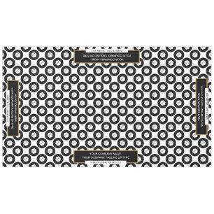 60"x104" Trade Show Tablecloth Gold Black