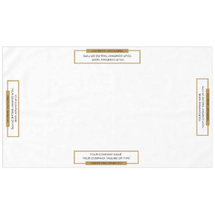 60"x104" Trade Show Tablecloth Gold Black