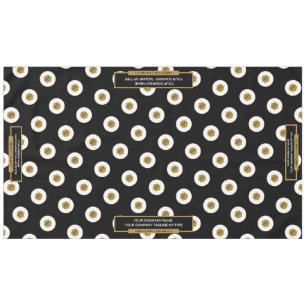 60"X104" Trade Show Tablecloth Logo Gold and Black