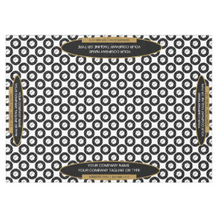 60"x84" Trade Show Tablecloth Gold White