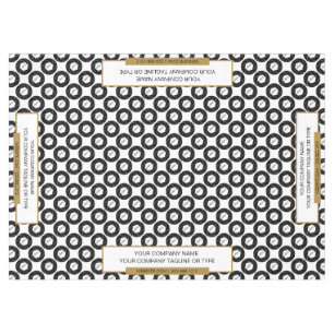 60"x84" Trade Show Tablecloth Gold White