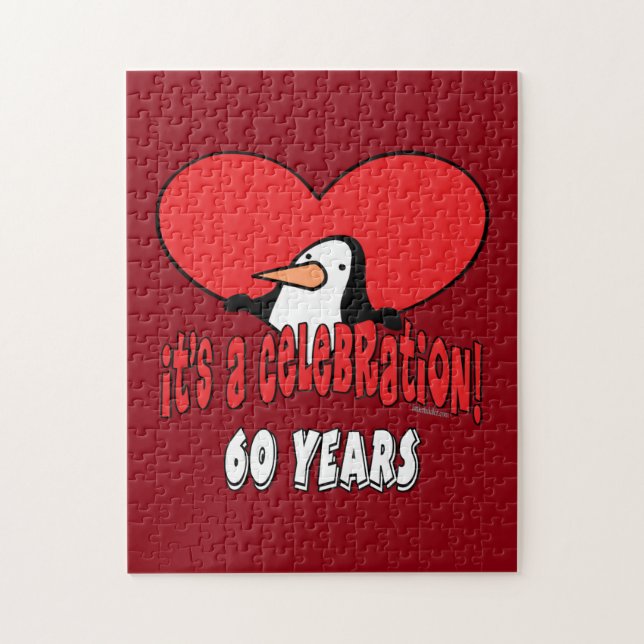 60 Year Celebration Penguin Jigsaw Puzzle (Vertical)