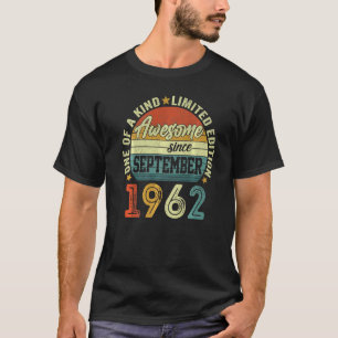 60 Year Old  Awesome Since September 1962 60th Bir T-Shirt