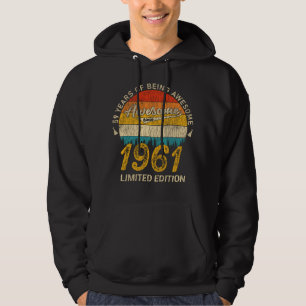 60 Year Old Bday 1961 Awesome Since 60th Birthday Hoodie
