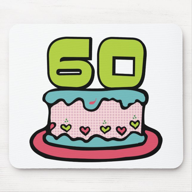 60 Year Old Birthday Cake Mouse Pad (Front)