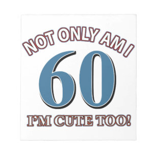 60 year old birthday designs notepad