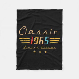 60 Year Old Gift Clic 1965 Limited Edition 60th Bi Fleece Blanket