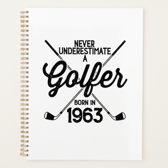 60 Year Old Golfer Golfing 1963 Golfer's 60th Planner (Front)