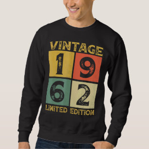 60 Year Old  Retro 1962  60th Birthday Sweatshirt