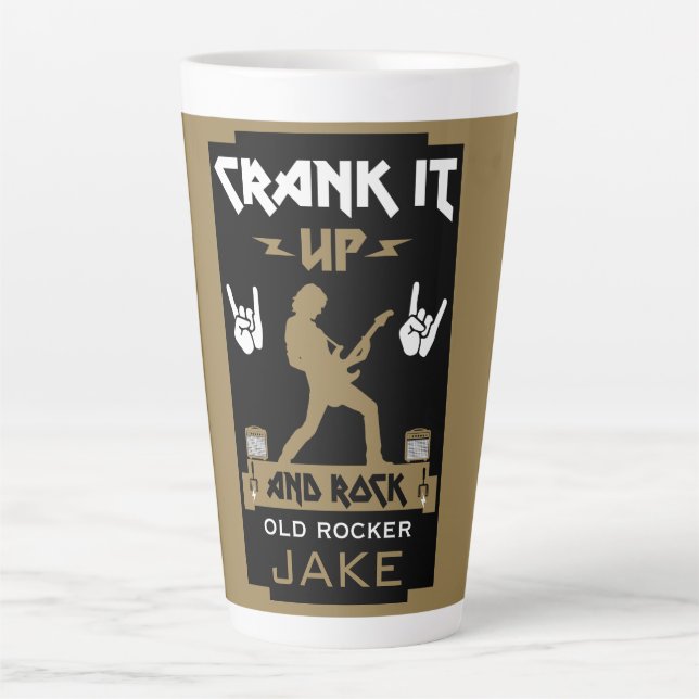 60 Year Old Rockers Birthday Latte Mug (Front)
