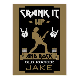 60 Year Old Rockers Birthday Poster