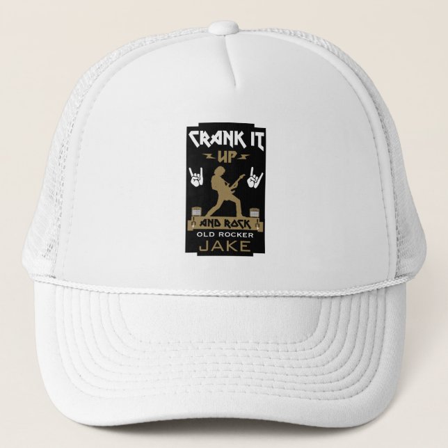 60 Year Old Rockers Birthday Trucker Hat (Front)