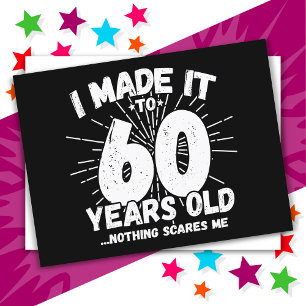 60 Year Old Sarcastic Meme Funny 60th Birthday Postcard