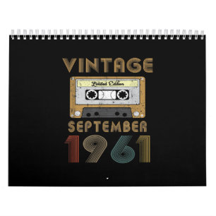 60 Year Old - Vintage Made In September 1961 60th Calendar