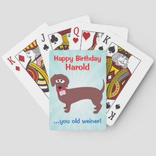 60 Year Old Weiner Custom Playing Cards