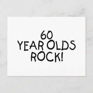 60 Year Olds Rock Postcard